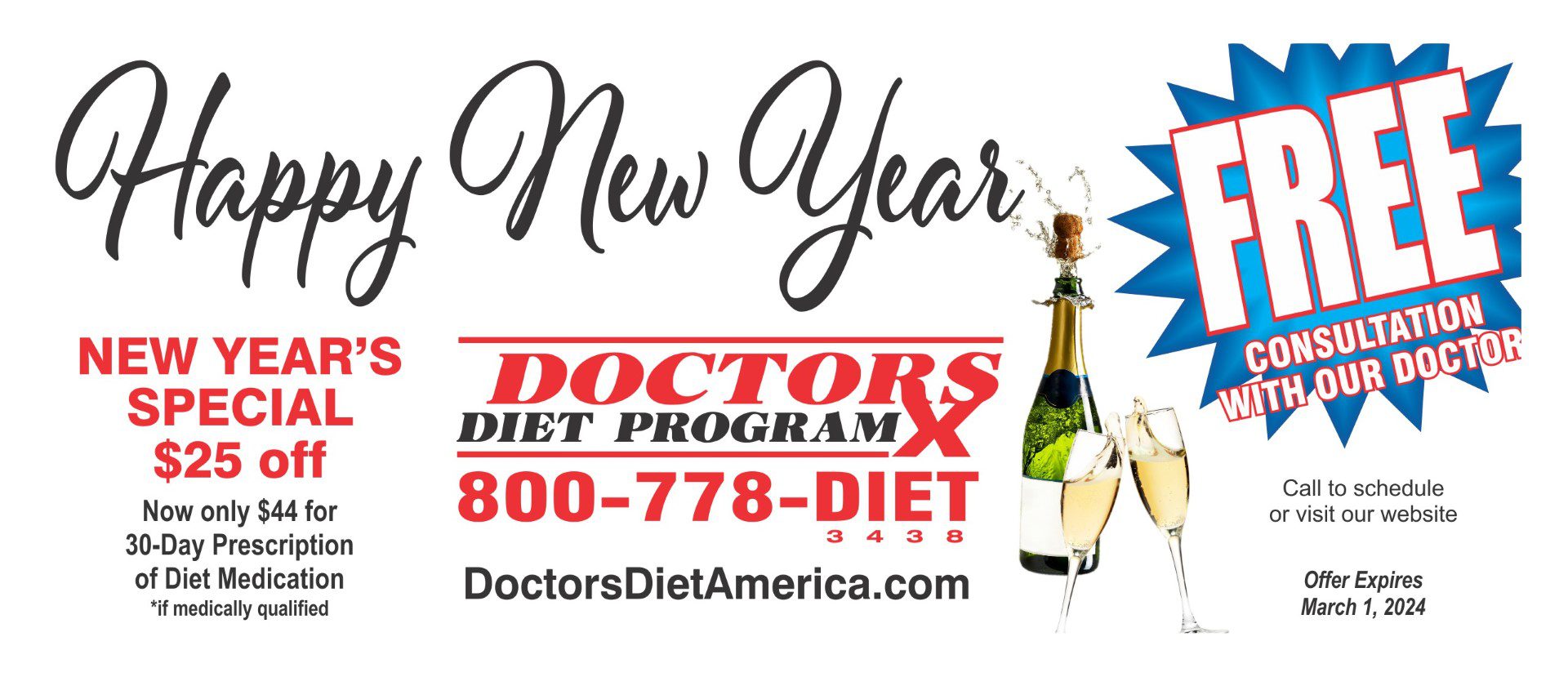 Happy new year doctors diet program.